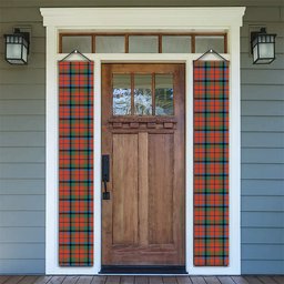 ScotsTee Shop Scottish MacCracken Ancient Tartan Front Porch Sign Set, Hanging Banner Set