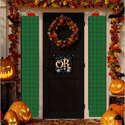 ScotsTee Shop Scottish Tribe of Mar Tartan Front Porch Sign Set, Hanging Banner Set