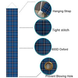 ScotsTee Shop Scottish MacRae of America Modern Tartan Front Porch Sign Set, Hanging Banner Set