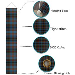ScotsTee Shop Scottish Soutar Tartan Front Porch Sign Set, Hanging Banner Set
