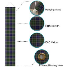 ScotsTee Shop Scottish MacGiboney or MacGibboney Tartan Front Porch Sign Set, Hanging Banner Set
