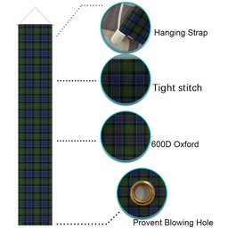ScotsTee Shop Scottish Paterson Tartan Front Porch Sign Set, Hanging Banner Set