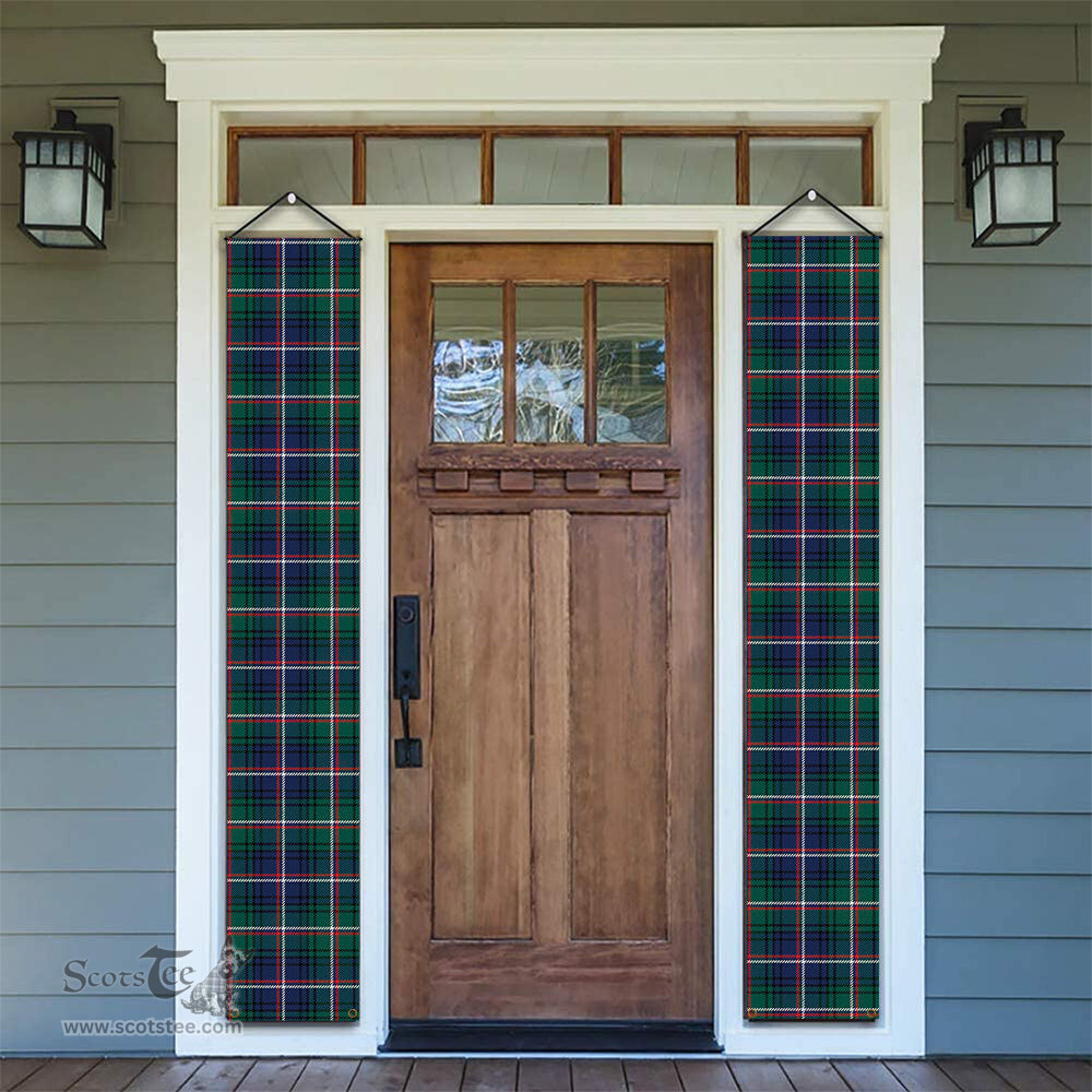 ScotsTee Shop Scottish Shaw of Carolina Modern Tartan Front Porch Sign Set, Hanging Banner Set