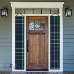 ScotsTee Shop Scottish Shaw of Carolina Modern Tartan Front Porch Sign Set, Hanging Banner Set