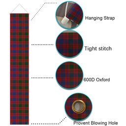 ScotsTee Shop Scottish MacColl Ancient Tartan Front Porch Sign Set, Hanging Banner Set