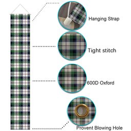 ScotsTee Shop Scottish MacNaughton Dress Modern Tartan Front Porch Sign Set, Hanging Banner Set