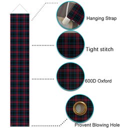 ScotsTee Shop Scottish Lindsay-McGee Modern Clan Tartan Front Porch Sign Set, Hanging Banner Set