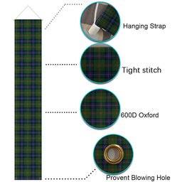 ScotsTee Shop Scottish Jones Tartan Front Porch Sign Set, Hanging Banner Set