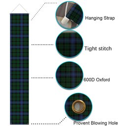 ScotsTee Shop Scottish MacIntyre Tartan Front Porch Sign Set, Hanging Banner Set