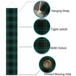 ScotsTee Shop Scottish MacAulay of Lewis Modern Tartan Front Porch Sign Set, Hanging Banner Set