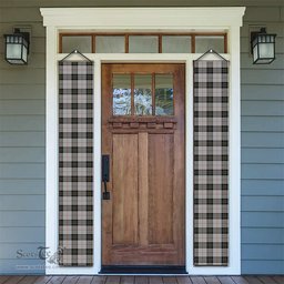 ScotsTee Shop Scottish MacPherson 10 Tartan Front Porch Sign Set, Hanging Banner Set