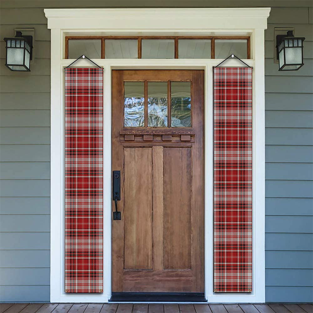 ScotsTee Shop Scottish MacDougall Dress Tartan Front Porch Sign Set, Hanging Banner Set
