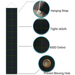 ScotsTee Shop Scottish MacHardy Tartan Front Porch Sign Set, Hanging Banner Set