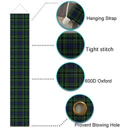 ScotsTee Shop Scottish Lloyd of Dolobran Tartan Front Porch Sign Set, Hanging Banner Set