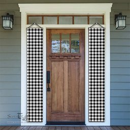 ScotsTee Shop Scottish Shepherd Tartan Front Porch Sign Set, Hanging Banner Set