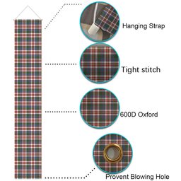ScotsTee Shop Scottish Robertson Dress #2 Ancient Tartan Front Porch Sign Set, Hanging Banner Set