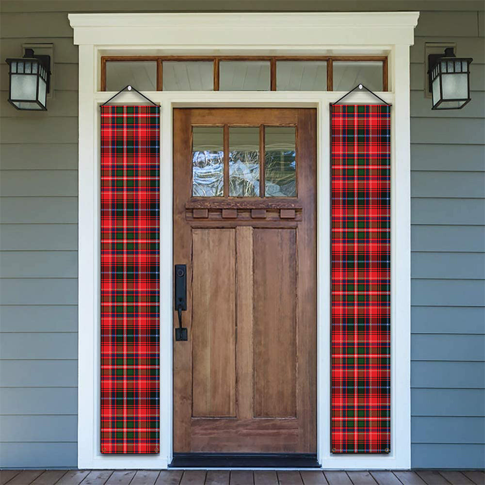 ScotsTee Shop Scottish Innes Modern Tartan Front Porch Sign Set, Hanging Banner Set