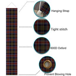 ScotsTee Shop Scottish Ruxton Tartan Front Porch Sign Set, Hanging Banner Set