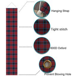 ScotsTee Shop Scottish MacTavish Tartan Front Porch Sign Set, Hanging Banner Set