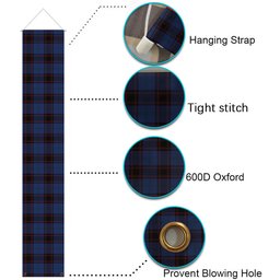 ScotsTee Shop Scottish Home Vestiarium Scoticum Tartan Front Porch Sign Set, Hanging Banner Set
