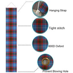 ScotsTee Shop Scottish Pentland Tartan Front Porch Sign Set, Hanging Banner Set