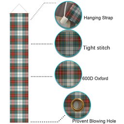 ScotsTee Shop Scottish McBeth Dress Ancient Tartan Front Porch Sign Set, Hanging Banner Set