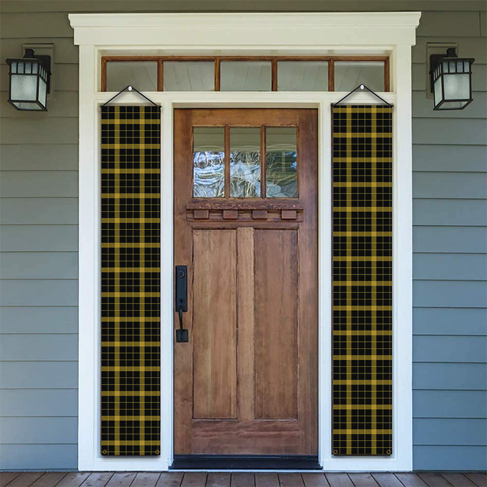ScotsTee Shop Scottish Raeburn Tartan Front Porch Sign Set, Hanging Banner Set
