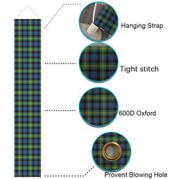 ScotsTee Shop Scottish Watson Ancient Tartan Front Porch Sign Set, Hanging Banner Set