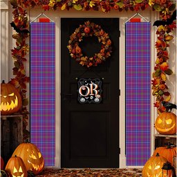 ScotsTee Shop Scottish Jackson Tartan Front Porch Sign Set, Hanging Banner Set