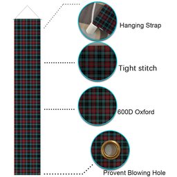 ScotsTee Shop Scottish Lindsay-McGee Ancient Clan Tartan Front Porch Sign Set, Hanging Banner Set