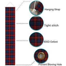 ScotsTee Shop Scottish MacLachlan 2 Tartan Front Porch Sign Set, Hanging Banner Set