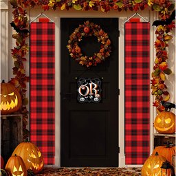 ScotsTee Shop Scottish Wemyss SC Tartan Front Porch Sign Set, Hanging Banner Set