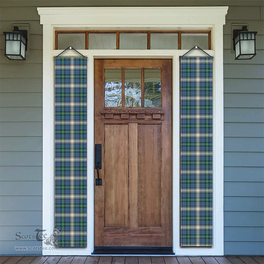 ScotsTee Shop Scottish MacDowall Modern Tartan Front Porch Sign Set, Hanging Banner Set