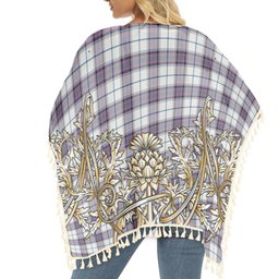 ScotsTee Shop Scottish Alexander of Menstry Dress Ancient Tartan Scotland Royal Golden Thistle Square Fringed Shawl