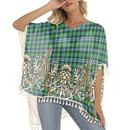 ScotsTee Shop Scottish Arbuthnot Ancient Tartan Scotland Royal Golden Thistle Square Fringed Shawl