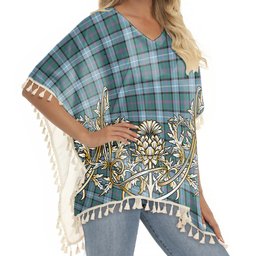 ScotsTee Shop Scottish Alexander of Menstry Hunting Ancient Tartan Scotland Royal Golden Thistle Square Fringed Shawl