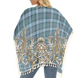 ScotsTee Shop Scottish Alexander of Menstry Hunting Ancient Tartan Scotland Royal Golden Thistle Square Fringed Shawl