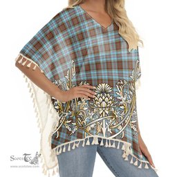 ScotsTee Shop Scottish Anderson Ancient Tartan Scotland Royal Golden Thistle Square Fringed Shawl