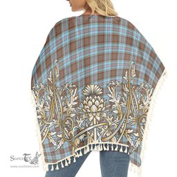 ScotsTee Shop Scottish Anderson Ancient Tartan Scotland Royal Golden Thistle Square Fringed Shawl