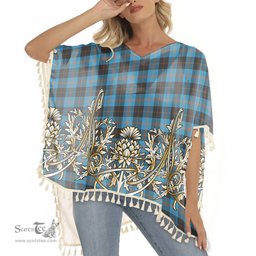 ScotsTee Shop Scottish Angus Ancient Tartan Scotland Royal Golden Thistle Square Fringed Shawl