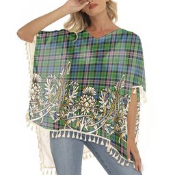 ScotsTee Shop Scottish Allison Ancient Tartan Scotland Royal Golden Thistle Square Fringed Shawl