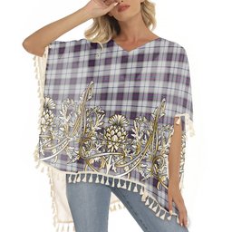 ScotsTee Shop Scottish Alexander of Menstry Dress Tartan Scotland Royal Golden Thistle Square Fringed Shawl