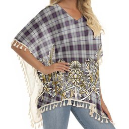 ScotsTee Shop Scottish Alexander of Menstry Dress Tartan Scotland Royal Golden Thistle Square Fringed Shawl