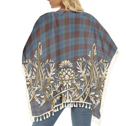 ScotsTee Shop Scottish Anderson Paton Tartan Scotland Royal Golden Thistle Square Fringed Shawl