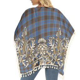 ScotsTee Shop Scottish Anderson Coulson Bonner 2 Tartan Scotland Royal Golden Thistle Square Fringed Shawl