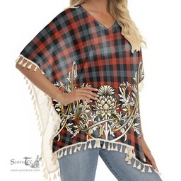 ScotsTee Shop Scottish Broun Ancient Tartan Scotland Royal Golden Thistle Square Fringed Shawl