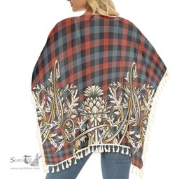ScotsTee Shop Scottish Broun Ancient Tartan Scotland Royal Golden Thistle Square Fringed Shawl
