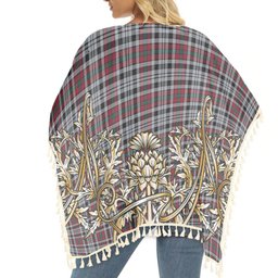 ScotsTee Shop Scottish Borthwick Dress Modern Tartan Scotland Royal Golden Thistle Square Fringed Shawl