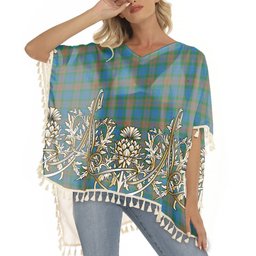 ScotsTee Shop Scottish Buchanan Hunting Ancient Tartan Scotland Royal Golden Thistle Square Fringed Shawl