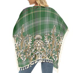 ScotsTee Shop Scottish Bryant Tartan Scotland Royal Golden Thistle Square Fringed Shawl